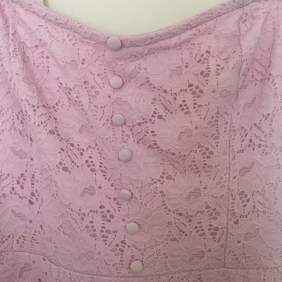 Garage Light Pink Lace BabyDoll Dress - Picture 4 of 5